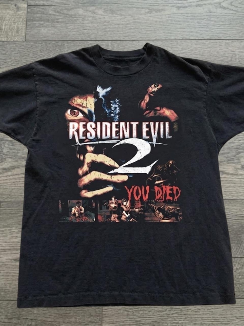 Gildan Black Resident Evil 2 "You Died" Graphic Tee